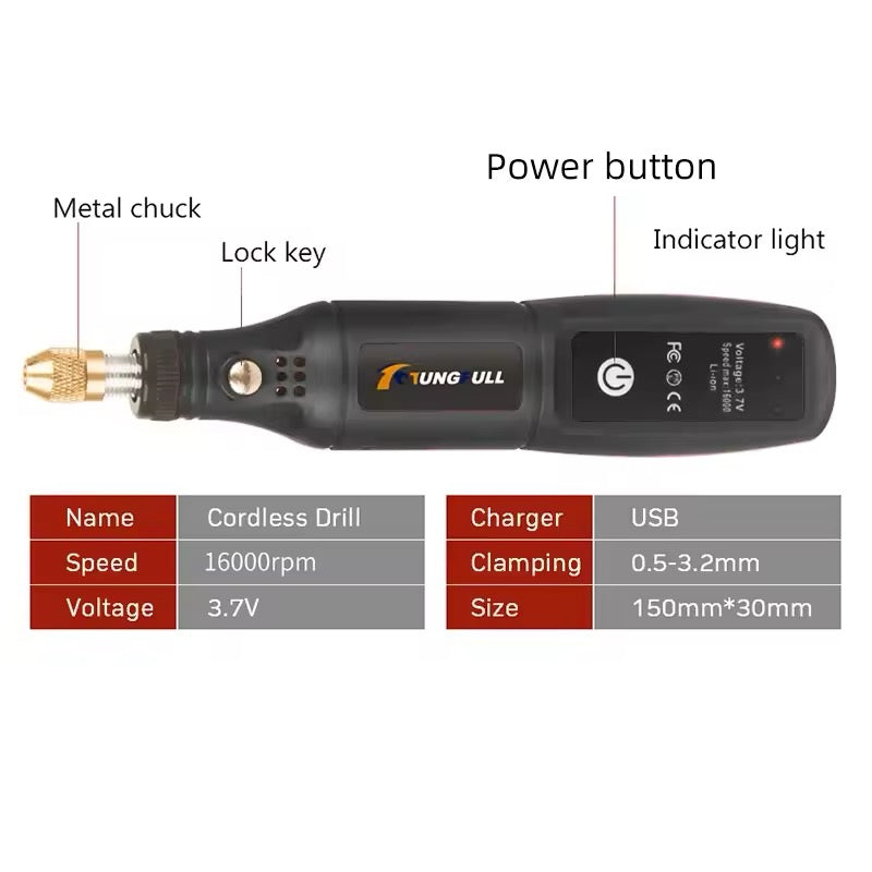 USB Cordless Drill Rotary Tool