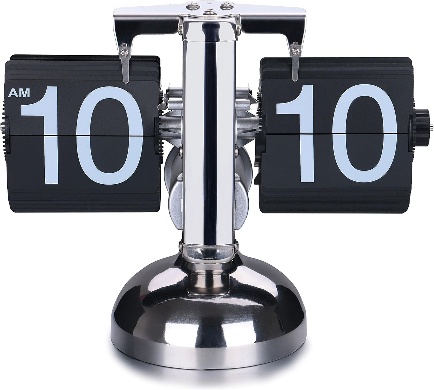Retro Digital Flip Down Sign -Battery Powered Internal Gear Operated Clock for Home & Office Décor