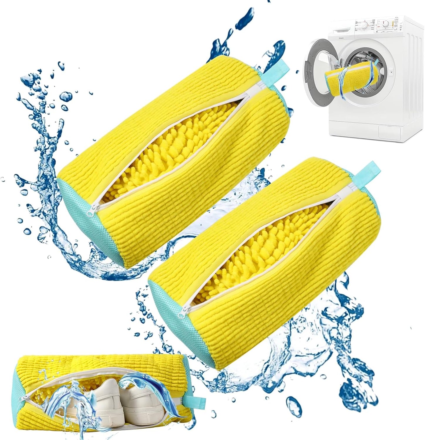 Shoe Washing Machine Bag This Washing Machine Shoe Bag Can Be Cleaned 360° Around Reusable and Durable Laundry Shoe Bag Side Zipper, Suitable for Washing Machine and Dryer