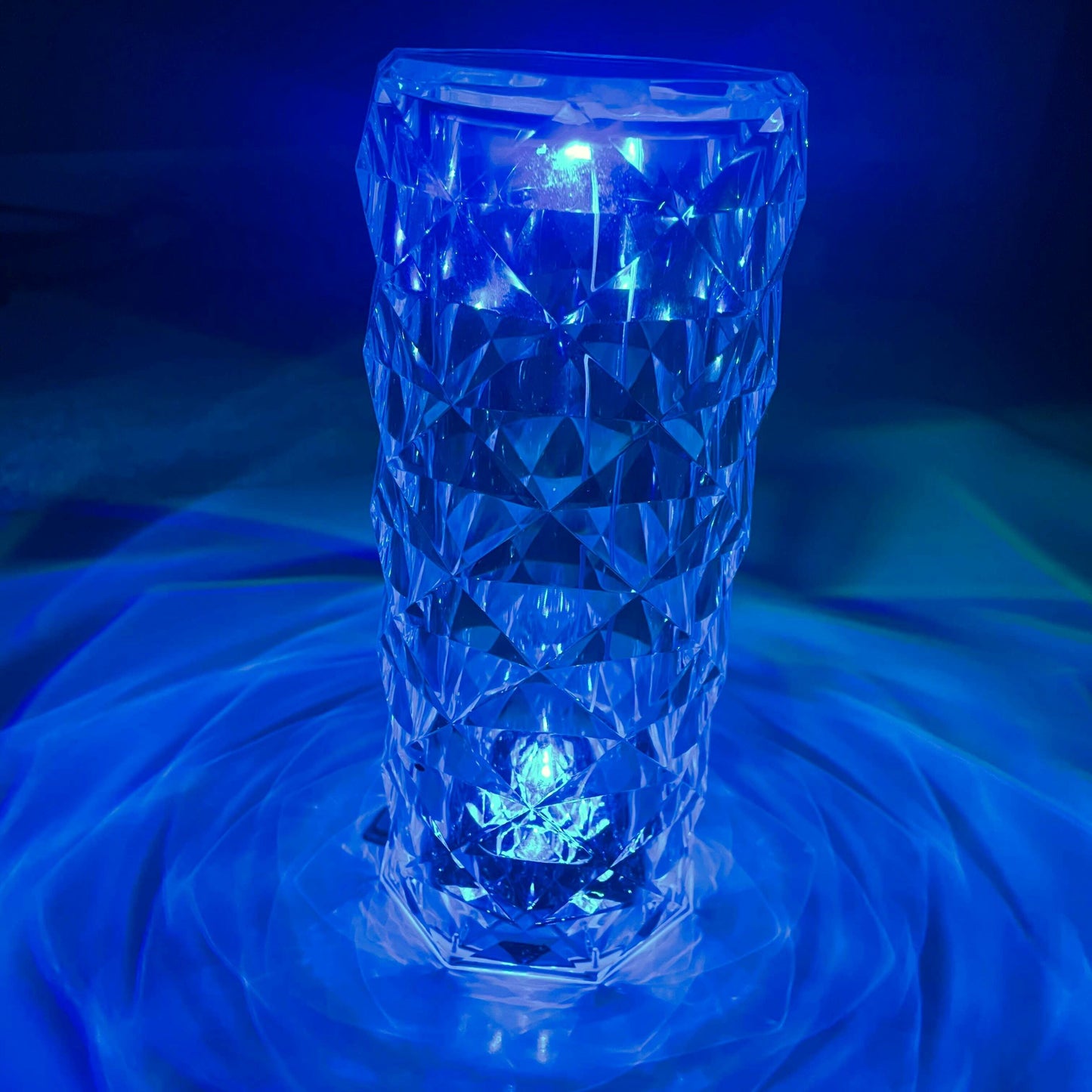 Crystal Table Lamp RGB Color Changing Night Light - Romantic LED Rose Diamond Touch Lamps for Living Room (Remote & Touch)