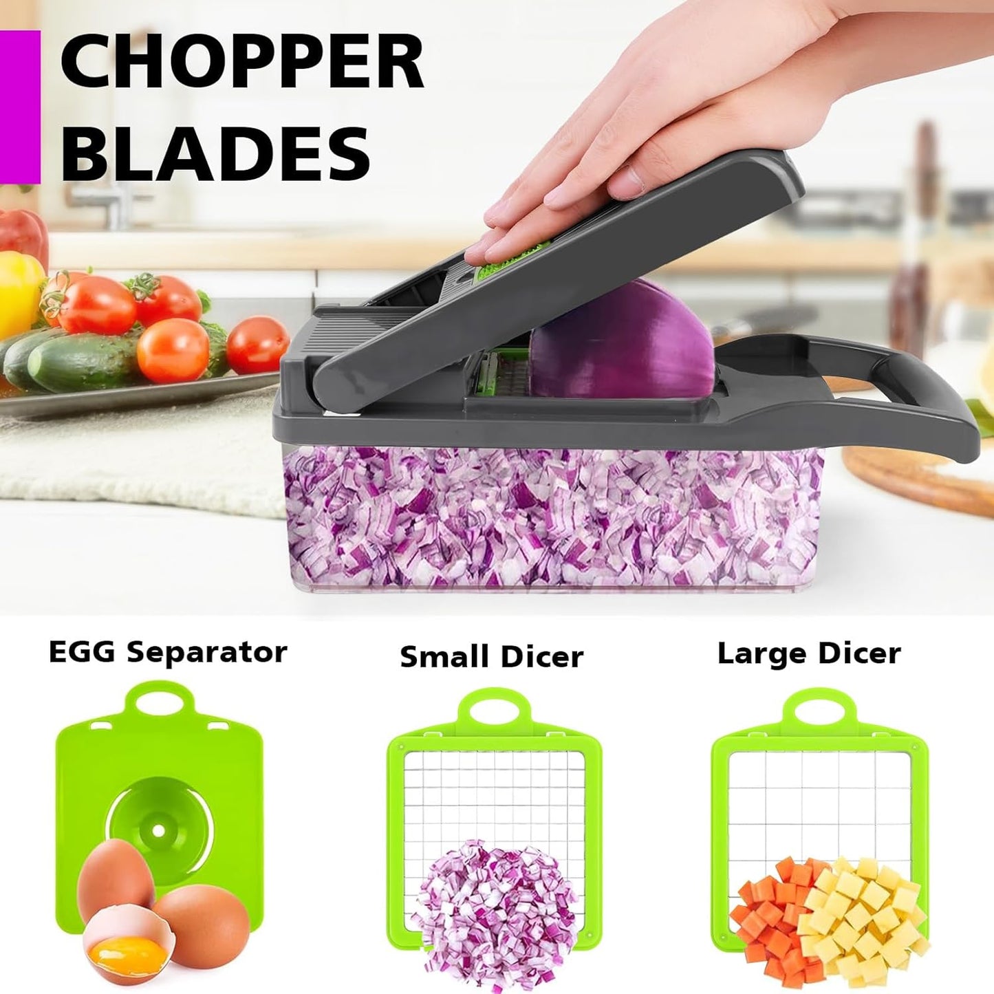 Peelers & Cutters - Multifunctional 13 in 1 Food Chopper, Kitchen Vegetable Slicer Dicer Cutter