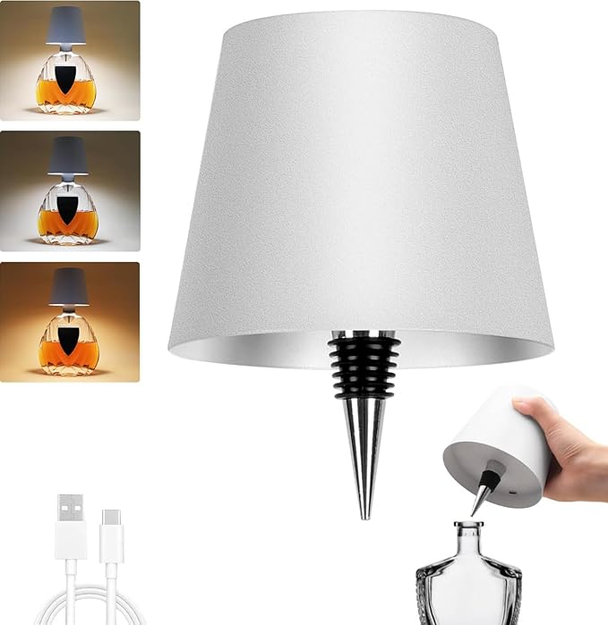 Wireless Bottle Lamp - Compact Design, Lightweight, Ideal for Home or Office Use