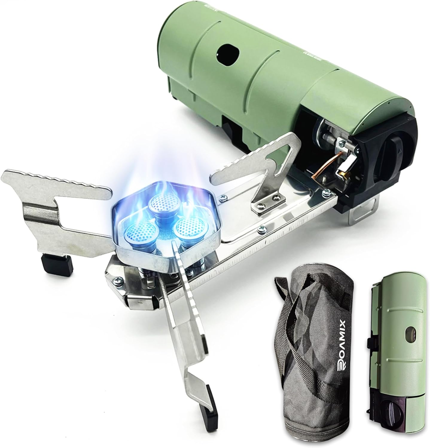 Foldable Butane Camping Stove – 5,200W Portable Gas Burner with Carrying Bag for Outdoor Cooking, Backpacking & Emergency Use