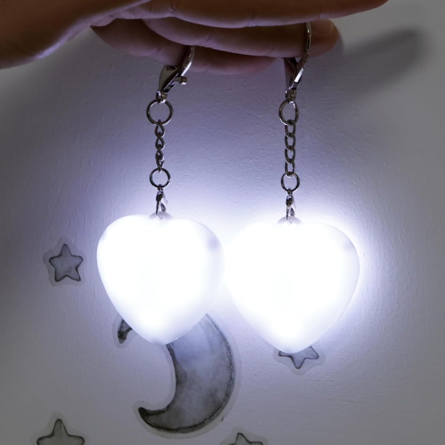USB-Powered Heart-Shaped LED Night Light for Purses