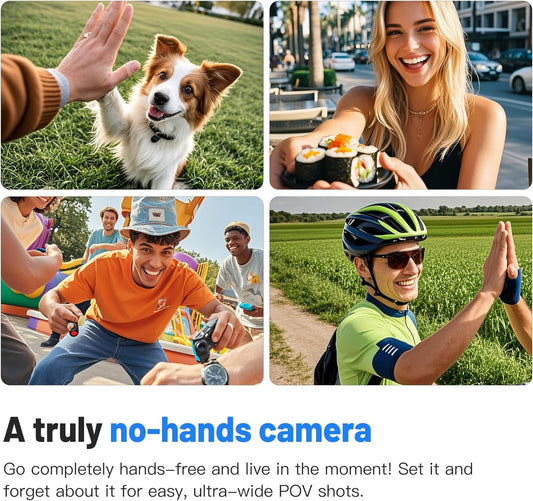 1080P Mini Body Camera, Wearable Action Body Cam, Thumb Size Hands Free Recording Body Worn Camera, Premium Portable Camcorder Mount Anywhere for Pet Walking, Work, Travel