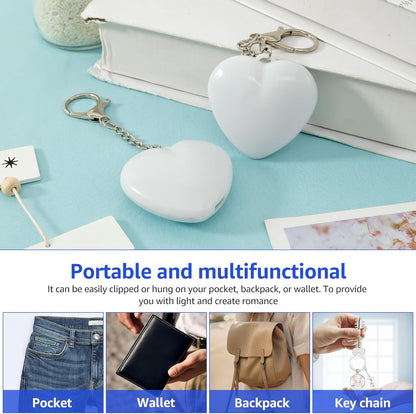 USB-Powered Heart-Shaped LED Night Light for Purses
