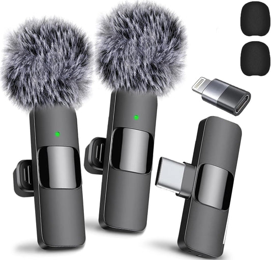 Rechargeable Wireless Lavalier Microphone - Compact Audio Device for Everyday Use