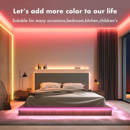 Neon Rope Lights, 16.4FT RGB LED Strip Lights App Control,IR remote,Music Syncing,Outdoor