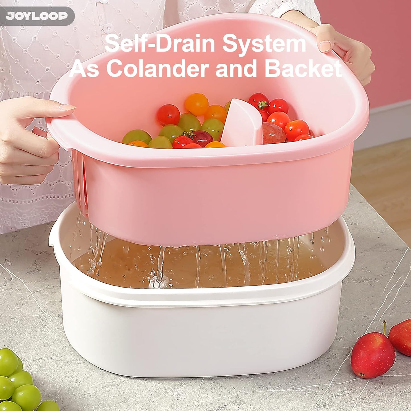 Fruit Cleaner Spinner, Large Fruit Washer Spinner with Brush, Fruit Cleaning with Fruit Washing Bowl, Fruit and Salad Cleaner with Fruit Spinner Bowl,Fruit and Vegetable Scrubber