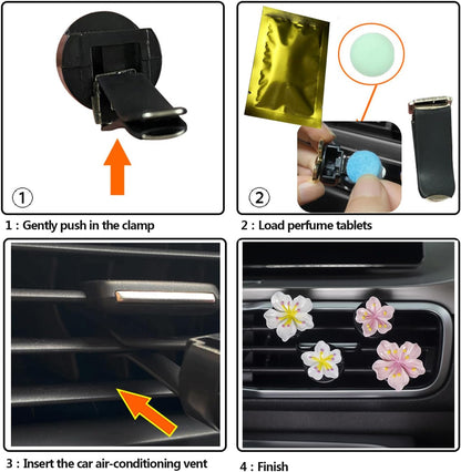 Cute Flower Air Fresheners Vent Clips (6 PCS)