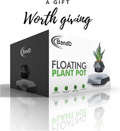 Levitating Plant Pot - Floating Plant Pot for Small Plants. Levitating Decor for Home & Office Magnetic Floating Levitating Display