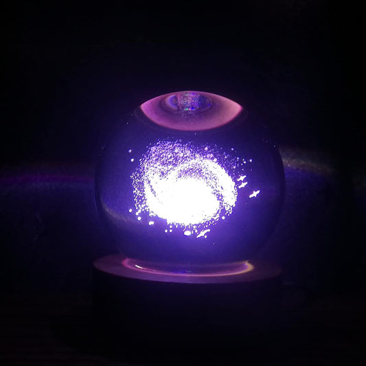 3D Galaxy Crystal Ball Night Light – 16-Color Changing LED Lamp with Remote, Large Crystal Sphere for Bedroom Décor & Gifts for Teens