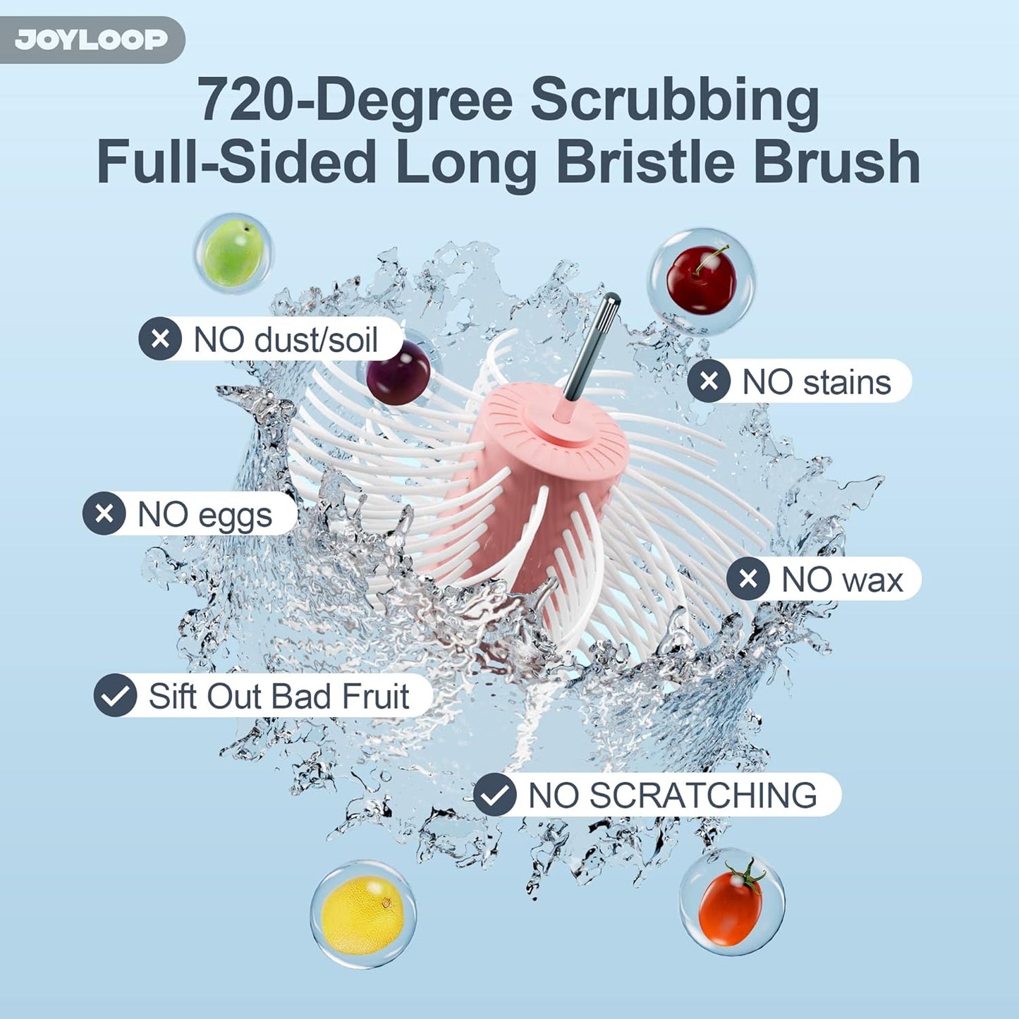 Fruit Cleaner Spinner, Large Fruit Washer Spinner with Brush, Fruit Cleaning with Fruit Washing Bowl, Fruit and Salad Cleaner with Fruit Spinner Bowl,Fruit and Vegetable Scrubber